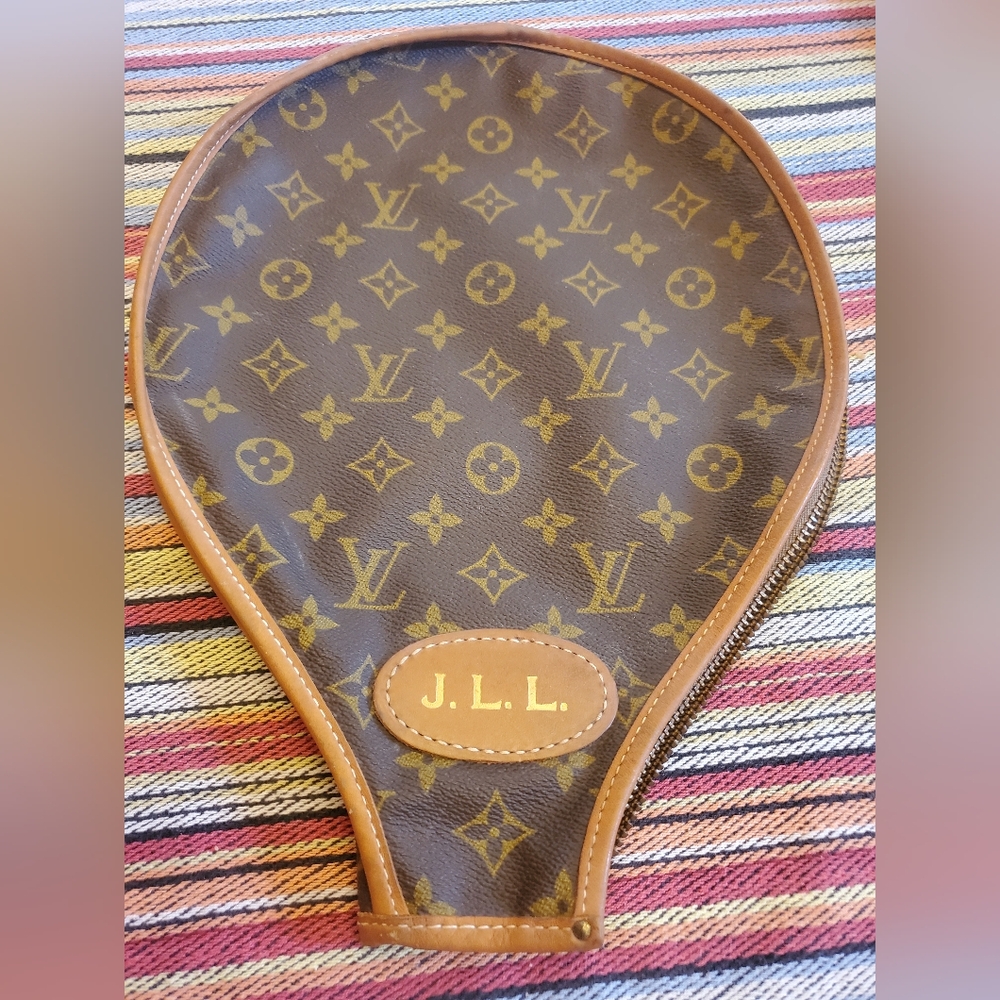 Authentic custom made tennis cover racquet Lv